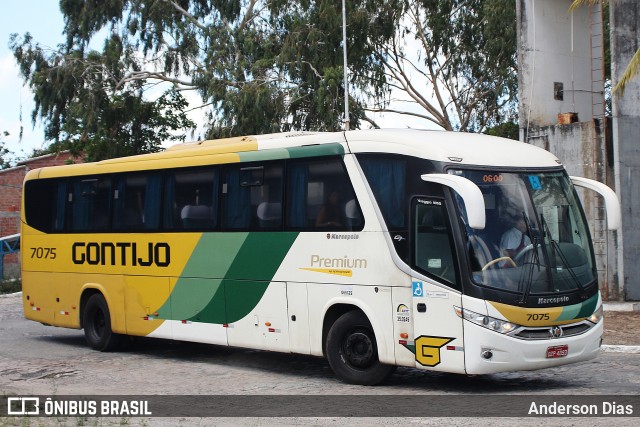 Empresa Gontijo de Transportes 7075 na cidade de Senhor do Bonfim, Bahia, Brasil, por Anderson Dias. ID da foto: 7555264.