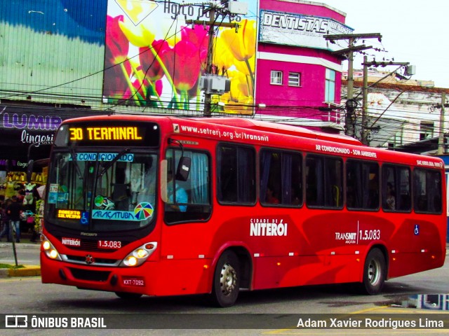 Viação Araçatuba 1.5.083 na cidade de Niterói, Rio de Janeiro, Brasil, por Adam Xavier Rodrigues Lima. ID da foto: 7553444.