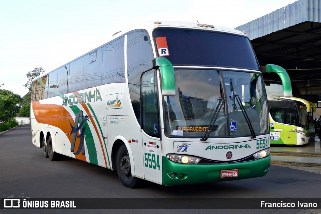 Empresa de Transportes Andorinha 5594 na cidade de Presidente Prudente, São Paulo, Brasil, por Francisco Ivano. ID da foto: 7554806.