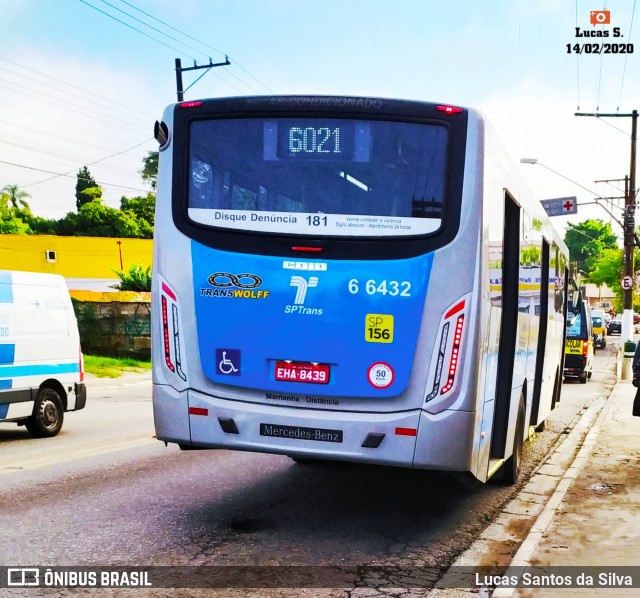 Transwolff Transportes e Turismo 6 6432 na cidade de São Paulo, São Paulo, Brasil, por Lucas Santos da Silva. Número da foto: #7555410.