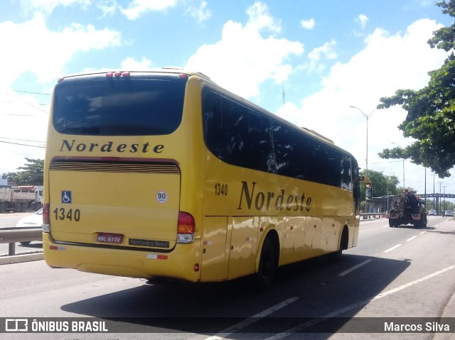 Viação Nordeste 1340 na cidade de Bayeux, Paraíba, Brasil, por Marcos Silva. ID da foto: 7558210.