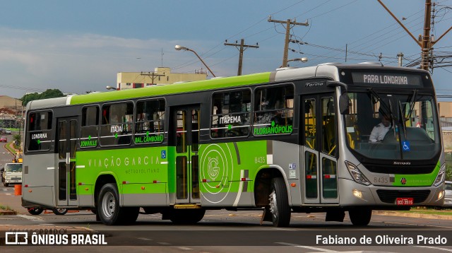 Viação Garcia 8435 na cidade de Londrina, Paraná, Brasil, por Fabiano de Oliveira Prado. ID da foto: 7556897.