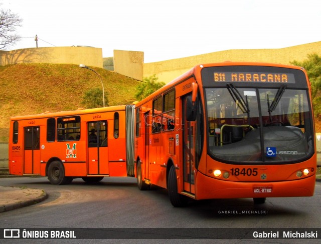 Viação Santo Ângelo 18405 na cidade de Curitiba, Paraná, Brasil, por Gabriel Michalski. ID da foto: 7559105.