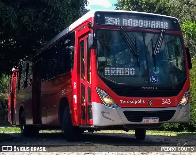 Viação Dedo de Deus 343 na cidade de Teresópolis, Rio de Janeiro, Brasil, por PEDRO COUTO. ID da foto: 7559132.