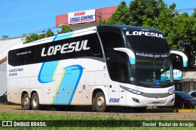 LopeSul Transportes - Lopes e Oliveira Transportes e Turismo - Lopes Sul 2082 na cidade de Cascavel, Paraná, Brasil, por Daniel Budal de Araújo. ID da foto: 7558961.