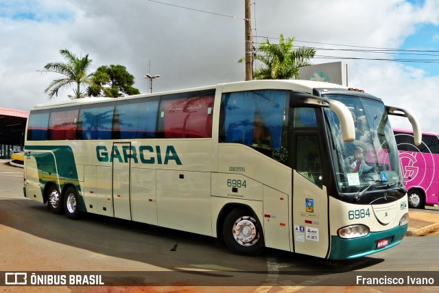 Viação Garcia 6984 na cidade de Londrina, Paraná, Brasil, por Francisco Ivano. ID da foto: 7558770.