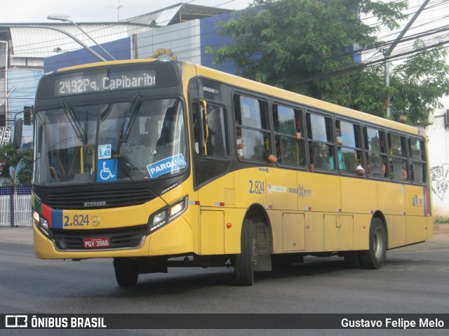 Mobibrasil São Lourenço >>> Mobi-PE 2.824 na cidade de Camaragibe, Pernambuco, Brasil, por Gustavo Felipe Melo. Número da foto: #7559503.