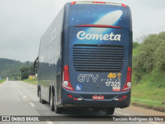 Viação Cometa 17325 na cidade de Lavras, Minas Gerais, Brasil, por Tarcisio Rodrigues da Silva. ID da foto: 7560496.