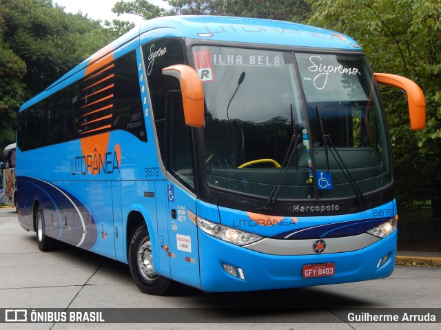 Litorânea Transportes Coletivos 5872 na cidade de São Paulo, São Paulo, Brasil, por Guilherme Arruda. Número da foto: #7560404.