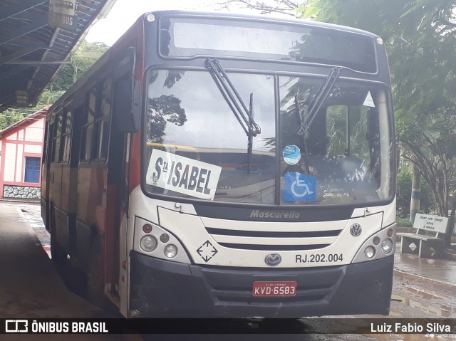 Viação Sul Fluminense RJ 202.004 na cidade de Valença, Rio de Janeiro, Brasil, por Luiz Fabio Silva. Número da foto: #7560202.