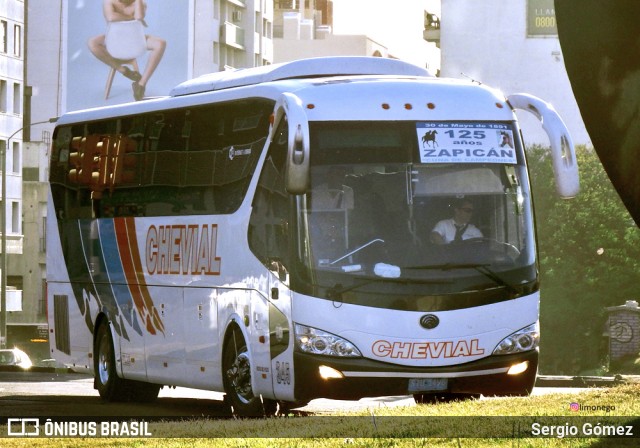 Chevial Buses 345 na cidade de Montevideo, Montevideo, Uruguai, por Sergio Gómez. ID da foto: 7563674.