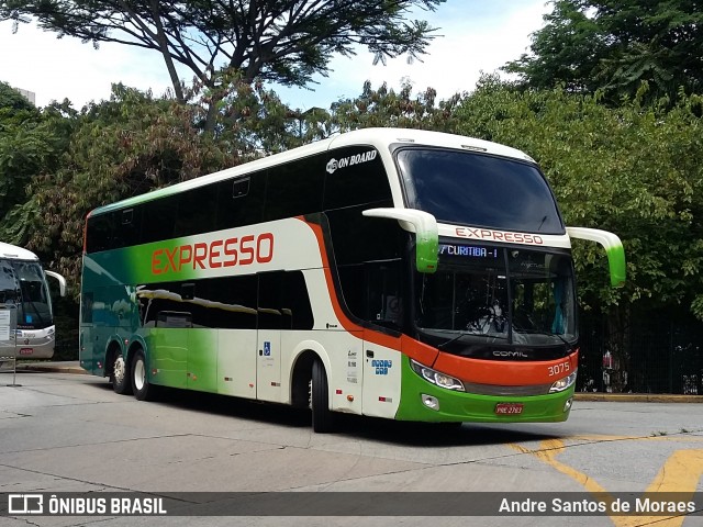 Expresso Transporte e Turismo Ltda. 3075 na cidade de São Paulo, São Paulo, Brasil, por Andre Santos de Moraes. Número da foto: #7563319.
