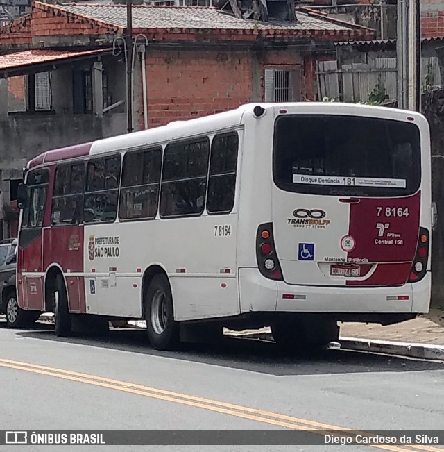 Transwolff Transportes e Turismo 7 8164 na cidade de São Paulo, São Paulo, Brasil, por Diego Cardoso da Silva. Número da foto: #7563956.