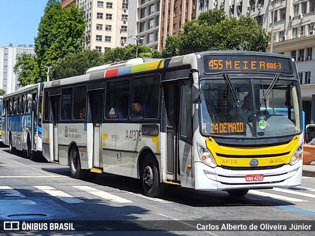 Real Auto Ônibus A41376 na cidade de Rio de Janeiro, Rio de Janeiro, Brasil, por Carlos Alberto de Oliveira Júnior. ID da foto: 7565564.