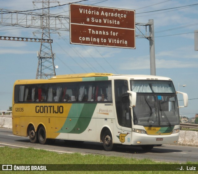 Empresa Gontijo de Transportes 12035 na cidade de Vitória, Espírito Santo, Brasil, por J.  Luiz. Número da foto: #7565984.