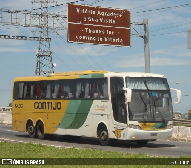 Empresa Gontijo de Transportes 12035 na cidade de Vitória, Espírito Santo, Brasil, por J.  Luiz. ID da foto: 7565984.