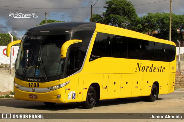 Viação Nordeste 1708 na cidade de Natal, Rio Grande do Norte, Brasil, por Junior Almeida. Número da foto: #7566856.