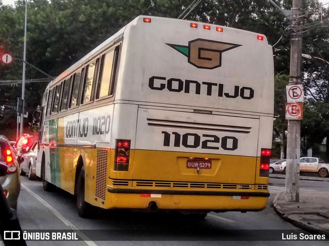 Empresa Gontijo de Transportes 11020 na cidade de Belo Horizonte, Minas Gerais, Brasil, por Luis Soares. ID da foto: 7566746.