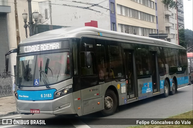 Viação Paratodos > São Jorge > Metropolitana São Paulo > Mobibrasil 6 3183 na cidade de São Paulo, São Paulo, Brasil, por Felipe Goncalves do Vale. Número da foto: #7567944.