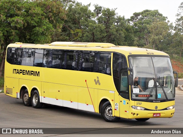Viação Itapemirim 5707 na cidade de Brasília, Distrito Federal, Brasil, por Anderson Dias. Número da foto: #7570049.