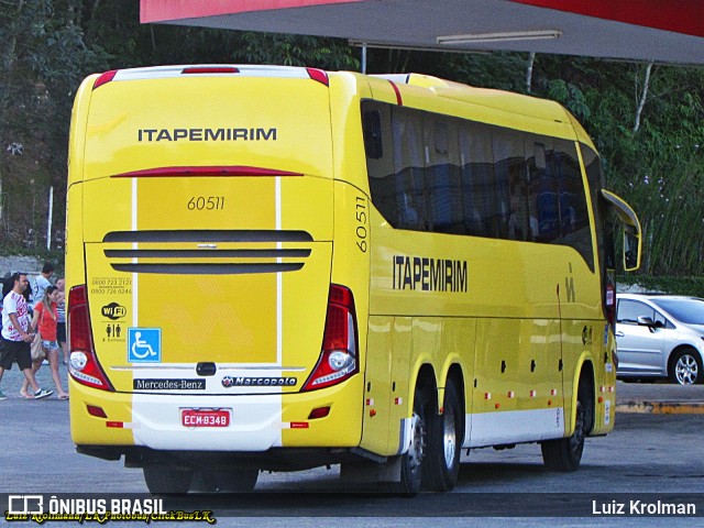 Viação Itapemirim 60511 na cidade de Juiz de Fora, Minas Gerais, Brasil, por Luiz Krolman. Número da foto: #7570516.
