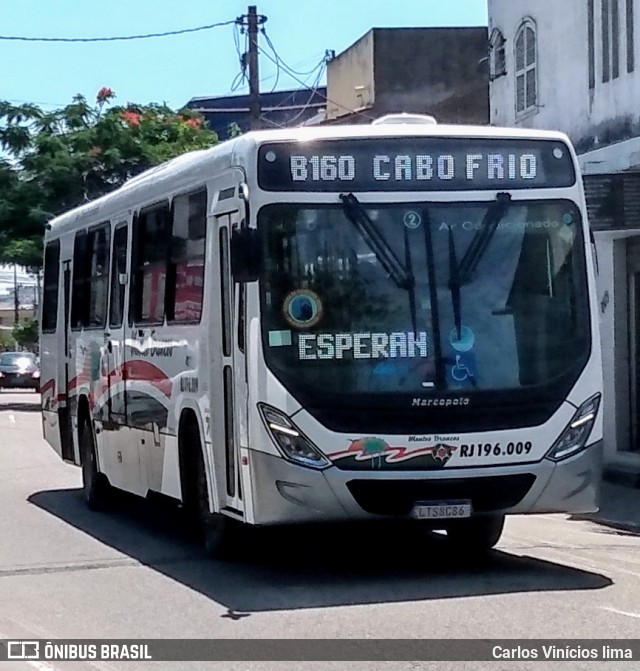 Viação Montes Brancos RJ 196.009 na cidade de Cabo Frio, Rio de Janeiro, Brasil, por Carlos Vinícios lima. ID da foto: 7490402.