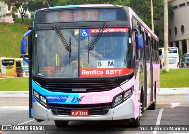 BBTT - Benfica Barueri Transporte e Turismo 27.623 na cidade de São Paulo, São Paulo, Brasil, por Yuri Ferreira Marinho. ID da foto: 7491474.