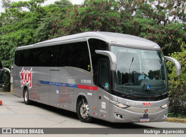 Auto Viação 1001 RJ 108.1098 na cidade de São Paulo, São Paulo, Brasil, por Rodrigo  Aparecido. ID da foto: 7492777.