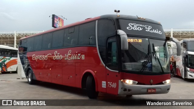 Expresso São Luiz 7540 na cidade de Goiânia, Goiás, Brasil, por Wanderson Severino. Número da foto: #7493527.