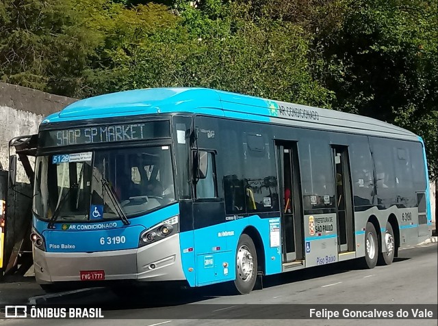 Viação Paratodos > São Jorge > Metropolitana São Paulo > Mobibrasil 6 3190 na cidade de São Paulo, São Paulo, Brasil, por Felipe Goncalves do Vale. Número da foto: #7494186.