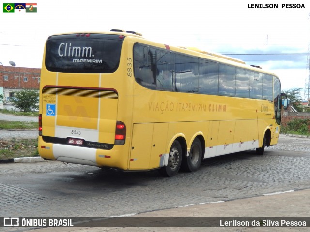 Viação Itapemirim 8835 na cidade de Caruaru, Pernambuco, Brasil, por Lenilson da Silva Pessoa. ID da foto: 7496046.