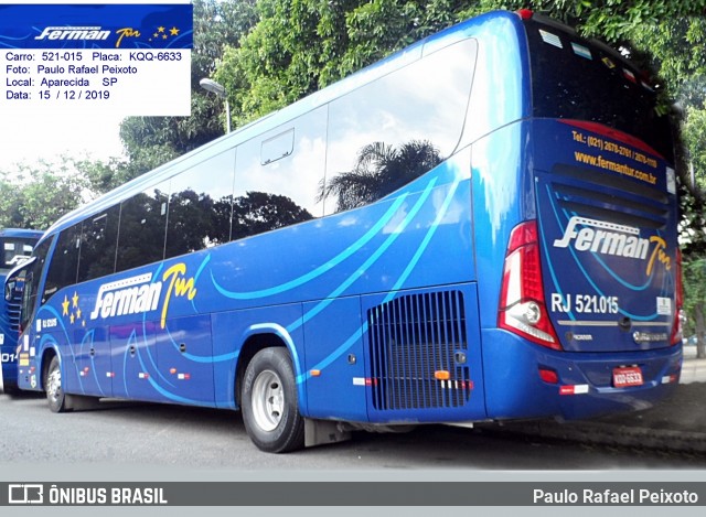 Ferman Tur RJ 521.015 na cidade de Aparecida, São Paulo, Brasil, por Paulo Rafael Peixoto. Número da foto: #7494914.