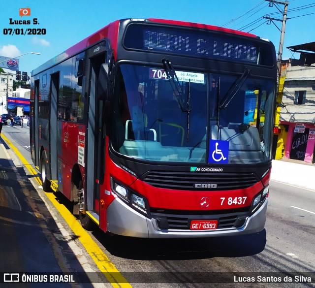 Transwolff Transportes e Turismo 7 8437 na cidade de São Paulo, São Paulo, Brasil, por Lucas Santos da Silva. ID da foto: 7495310.