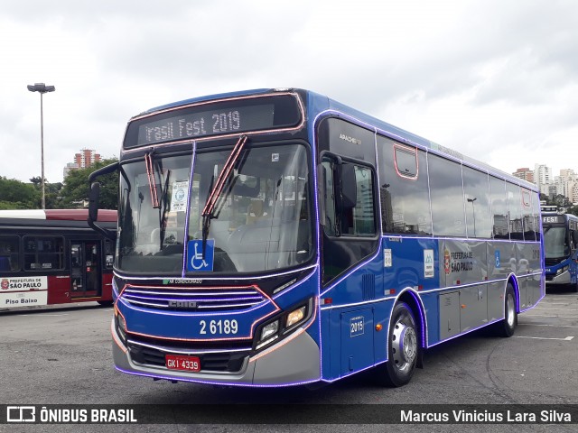 Transcooper > Norte Buss 2 6189 na cidade de São Paulo, São Paulo, Brasil, por Marcus Vinicius Lara Silva. ID da foto: 7494260.