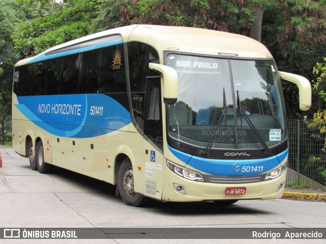 Viação Novo Horizonte 501411 na cidade de São Paulo, São Paulo, Brasil, por Rodrigo  Aparecido. Número da foto: #7495870.
