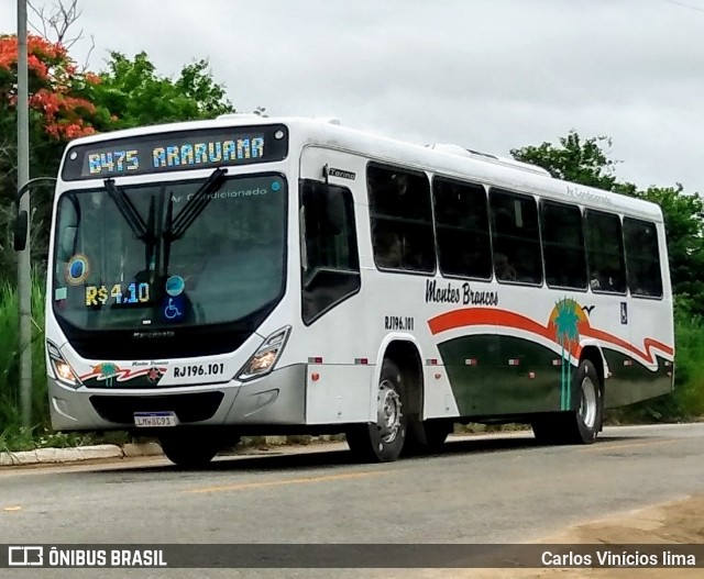 Viação Montes Brancos RJ 196.101 na cidade de Saquarema, Rio de Janeiro, Brasil, por Carlos Vinícios lima. Número da foto: #7498585.