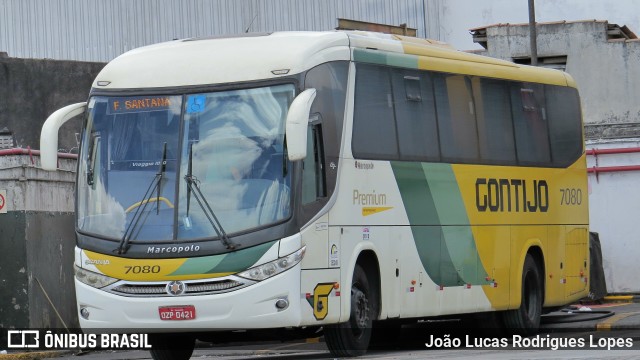 Empresa Gontijo de Transportes 7080 na cidade de Feira de Santana, Bahia, Brasil, por João Lucas Rodrigues Lopes. ID da foto: 7497101.