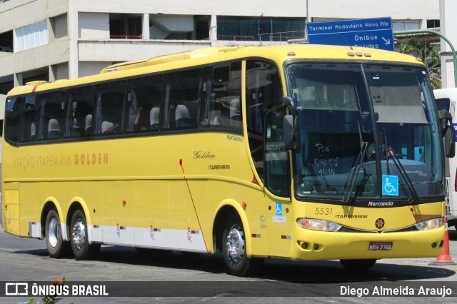 Viação Itapemirim 5531 na cidade de Rio de Janeiro, Rio de Janeiro, Brasil, por Diego Almeida Araujo. Número da foto: #7498026.