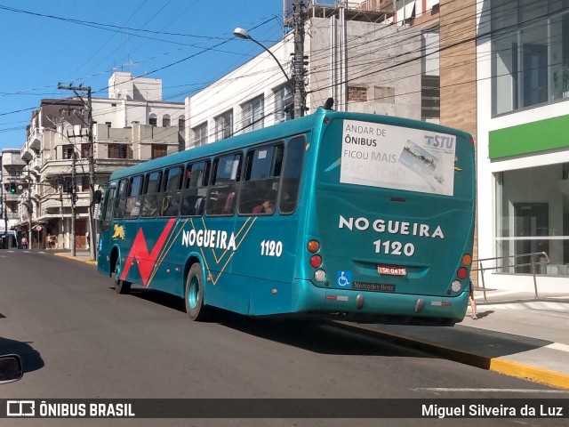 Viação Nogueira 1120 na cidade de Alegrete, Rio Grande do Sul, Brasil, por Miguel Silveira da Luz. Número da foto: #7501103.