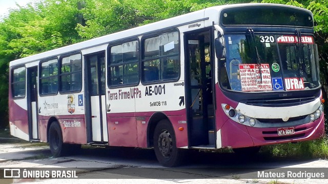 Transurb AE-001 na cidade de Belém, Pará, Brasil, por Mateus Rodrigues. Número da foto: #7500938.