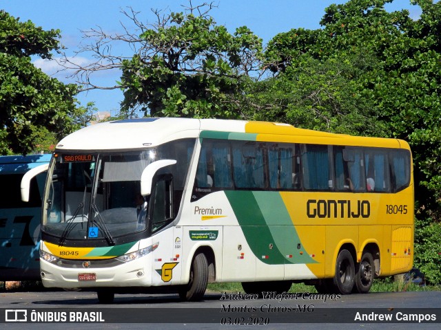 Empresa Gontijo de Transportes 18045 na cidade de Montes Claros, Minas Gerais, Brasil, por Andrew Campos. Número da foto: #7499845.