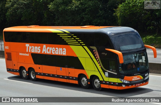 Empresa de Transporte Coletivo Trans Acreana 802 na cidade de Arujá, São Paulo, Brasil, por Rudnei Aparecido da Silva. ID da foto: 7503910.