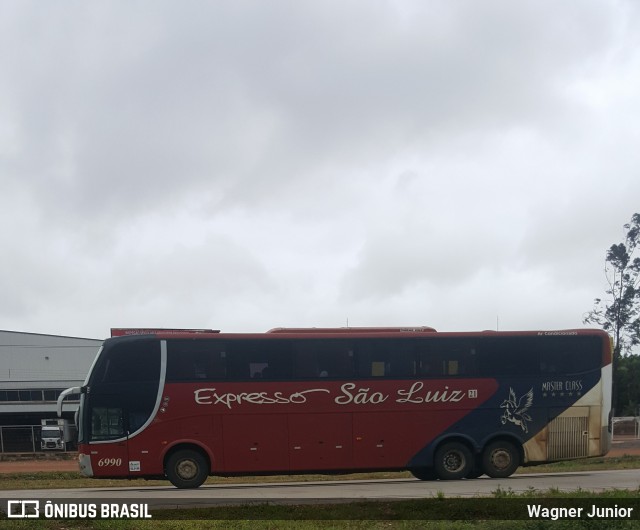 Expresso São Luiz 6990 na cidade de Cuiabá, Mato Grosso, Brasil, por Wagner Junior. Número da foto: #7504777.