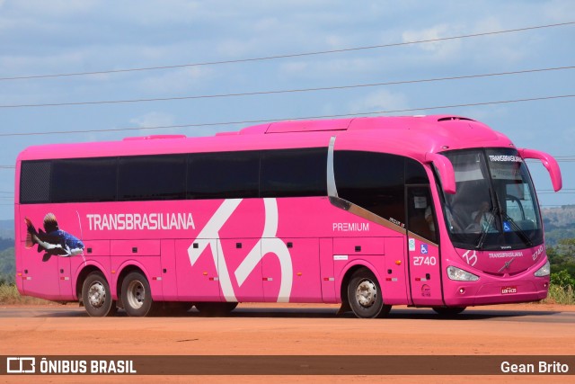 Transbrasiliana Transportes e Turismo 2740 na cidade de Estreito, Maranhão, Brasil, por Gean Brito. ID da foto: 7503972.