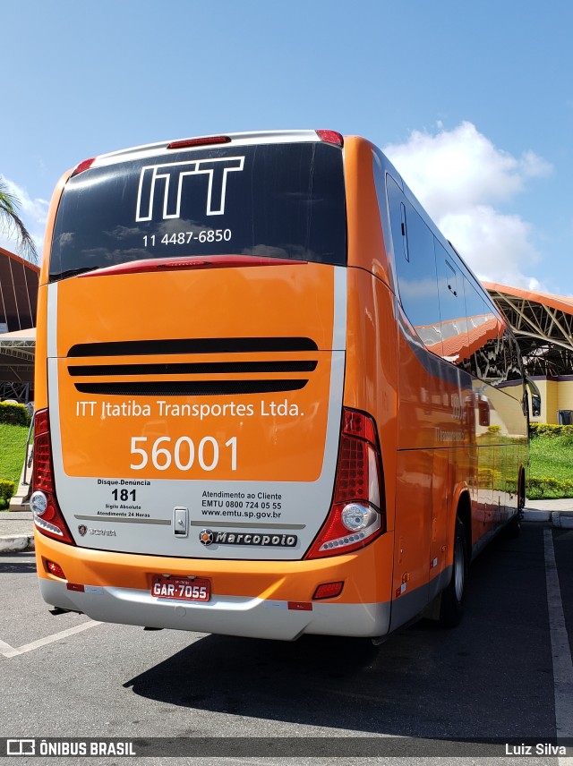 ITT - Itatiba Transporte e Turismo 56001 na cidade de Aparecida, São Paulo, Brasil, por Luiz Silva. Número da foto: #7503848.