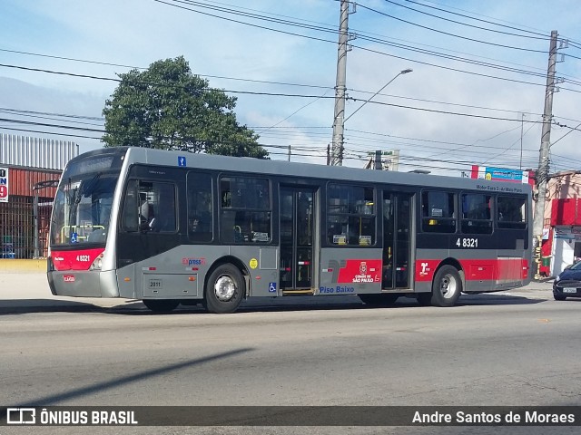 Express Transportes Urbanos Ltda 4 8321 na cidade de São Paulo, São Paulo, Brasil, por Andre Santos de Moraes. ID da foto: 7503597.