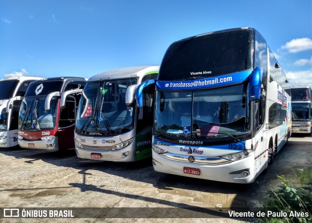 TransBasso Transporte e Turismo 022 na cidade de Aparecida, São Paulo, Brasil, por Vicente de Paulo Alves. ID da foto: 7504508.