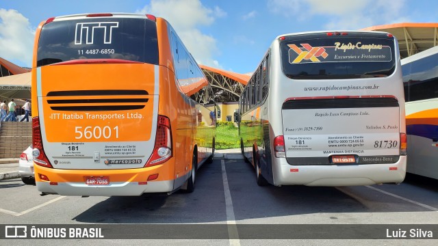 ITT - Itatiba Transporte e Turismo 56001 na cidade de Aparecida, São Paulo, Brasil, por Luiz Silva. Número da foto: #7503852.