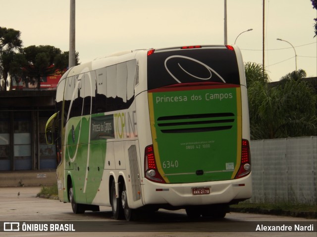 Expresso Princesa dos Campos 6340 na cidade de Curitiba, Paraná, Brasil, por Alexandre Rodrigo. ID da foto: 7504030.