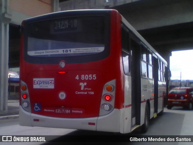 Express Transportes Urbanos Ltda 4 8055 na cidade de São Paulo, São Paulo, Brasil, por Gilberto Mendes dos Santos. Número da foto: #7504910.